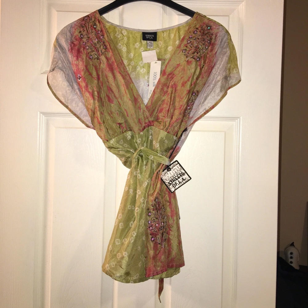 Mimi Maternity NEW 100% Silk blouse